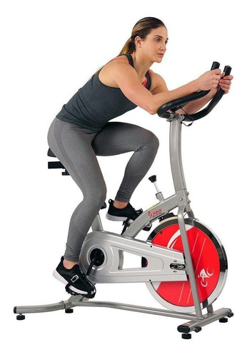 Imagen 3 de 5 de Bicicleta estática Sunny Health & Fitness SF-B1203 tradicional plata
