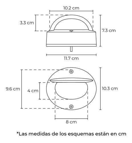 Lámpara Led Estato Para Exterior Ip65 6.5 W Illux Ml-3304 Estructura Blanco