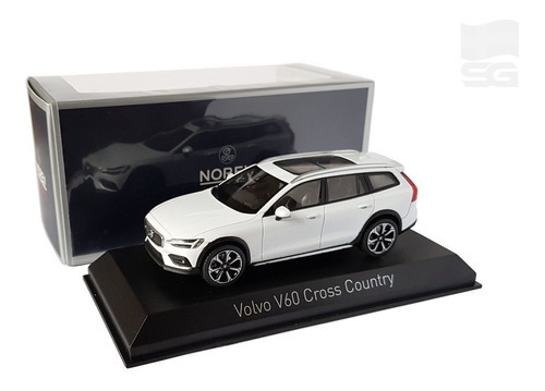 Miniatura Volvo V60 Cross Country 2019 1/43 Norev Branco 