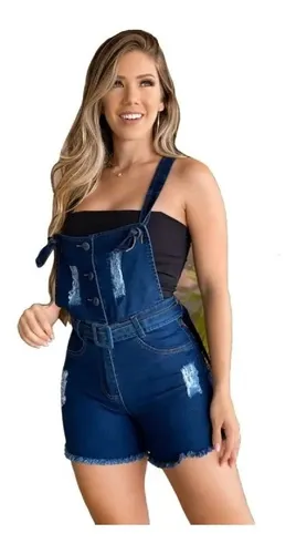 Jardineira jeans calça mercado livre sale