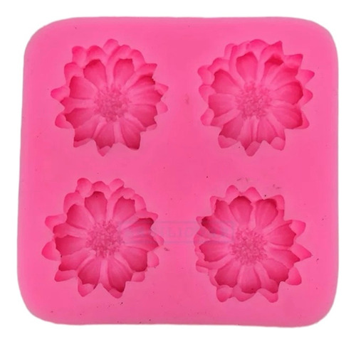 Molde De Silicon,fondant,resina, Pasta/ Girasoles X 4