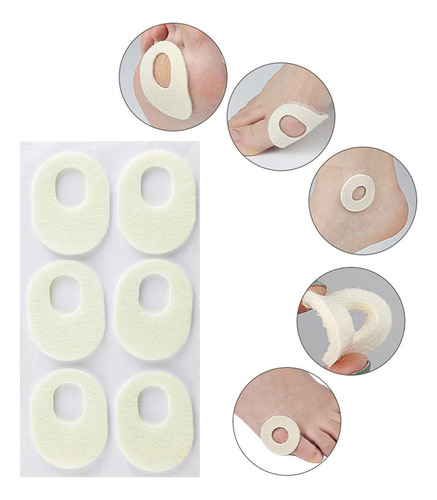 Almohadillas Para Callos De Fieltro Grueso De 6 Oval