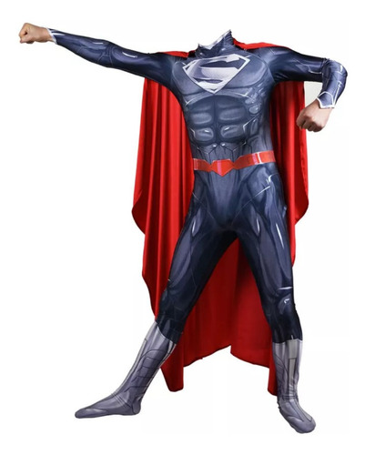 Traje De Superman.en Color Negro