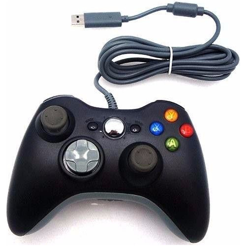 Control Alambrico Microsoft Para Xbox 360 / 360 Slim Y Pc 