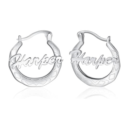 Aretes De Aro De Bambú Personalizados Para Mujeres