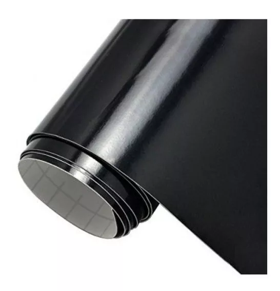 Papel Contact Autoadhesivo Color Negro Rollo De 0.45x10mts