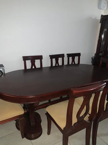 Mesa Comedor Ovalada Madera 207cmx100cm 8 Personas