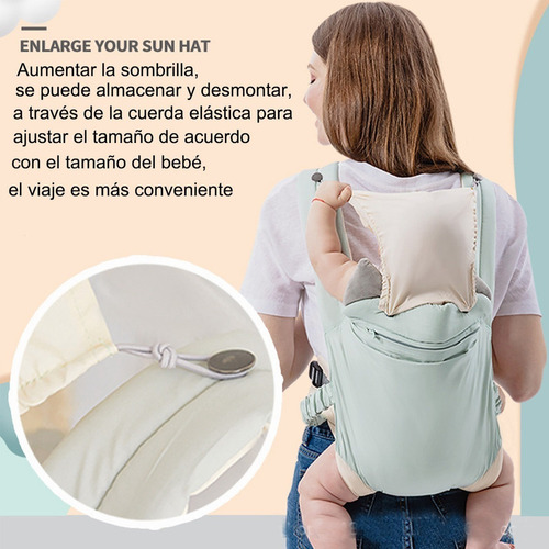 Lh Mochila Porta Bebé Ergonómica Con Gorro Extraíblecanguro