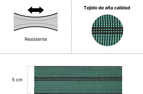 Elástica De Tela Banda Tapicería 5cm Resistente Rollo 10 Mt