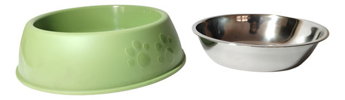 Tazón Para Perro 2 Piezas Despegable De Acero Inoxidable