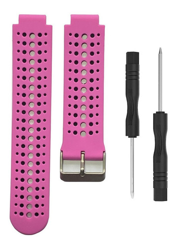 Pulseira Garmin 235 735xt 220 630 Fácil De Trocar Cor Rosa/Preto