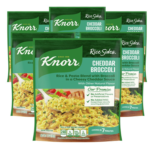 Knorr Rice Sides Cheddar Brocoli, 5.7 Onzas (paquete De 6)