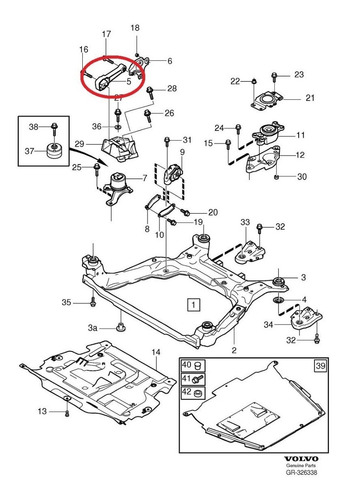 Imagem 4 de 5 de Coxim Motor Superior Volvo Xc60 3.0 T6 Dynamic 2009