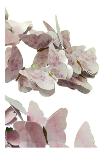 Mariposas Rosadas O Lilas Dobles X 10u