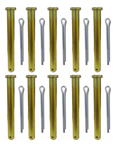 Pino Liso Fixador Agricola Furo E Cupilha 5/16x57mm 10 Un
