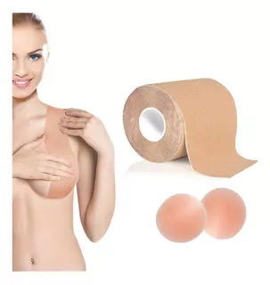 Cinta Boob + Almohadillas Silicon Brasier Invisible Push Up