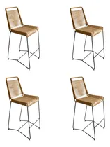 Comprar 4 Banquetas Tulum En Símil Yute O Pvc Envios Nacionales