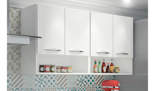 Armário Embutido Modulado Na Parede 4 Portas Branco Lindo