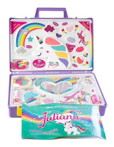 Imagen 2 de 5 de Valija Juliana Make Up Unicorn Maquillaje Grande Unicornio
