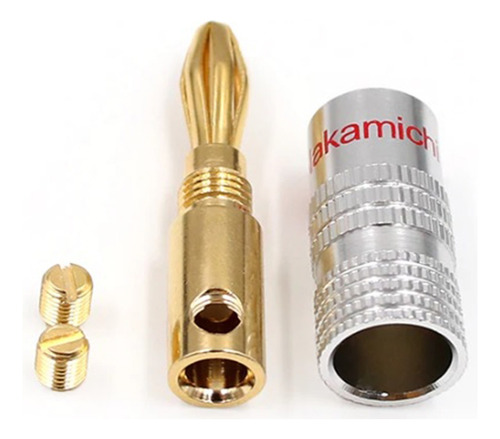 Kit 20 Plug Conector Banana Nakamichi 4mm Macho Caixa Som Ht
