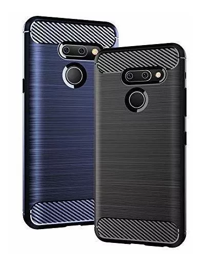 Funda Para LG G8 Thinq Azul Marino Con Protector De Pantalla