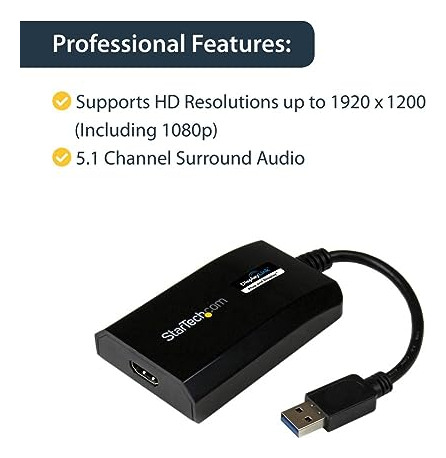 Startech Com Externo Multi Monitor Hd 1080p Usb 30 Un Hdmi A
