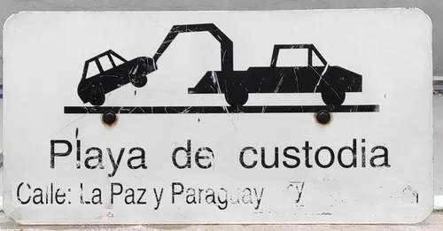 comprar Chapa Esmaltada Metal Vintage 60x30 Cm Playa De Custodia 
