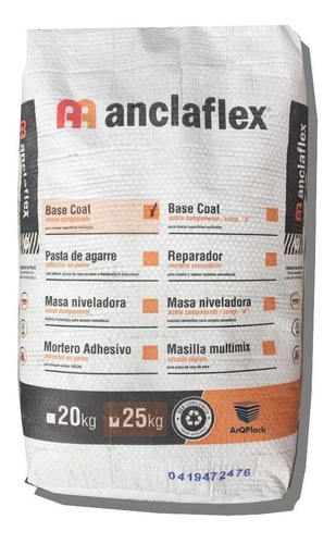 Imagen 1 de 2 de Base Coat Monocomponente Anclaflex Bolsa 25kg Eifs Steel