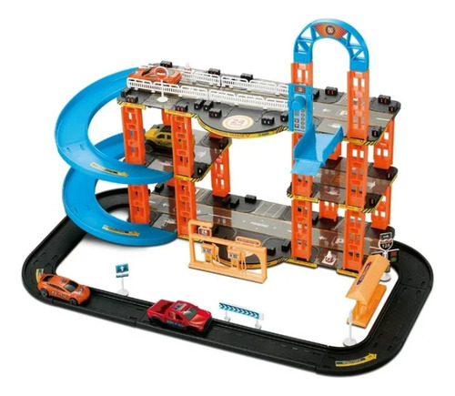 Adventure Force Pista De Autos Garage Con Elevador Azul