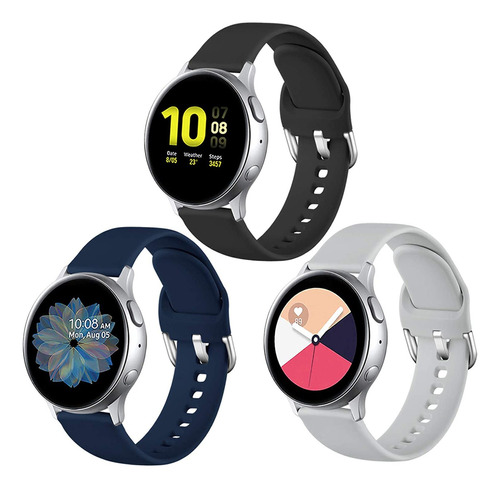Bandas Compatibles Con Samsung Galaxy Watch Active/active 2 Ancho 10.49 Cm Color Negro