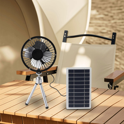 O Mini Ventilador Recargable Con Energía Solar Fuerte Viento