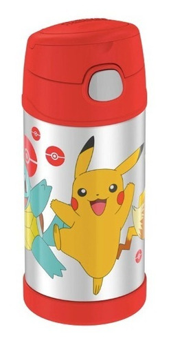 Garrafa Thermos Termica Squeeze Pokemon 355ml Original