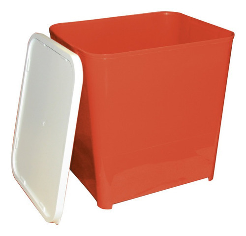 Porta Ração Pote Portátil Para Até 6 Kg Furacão Pet Cor Vermelho