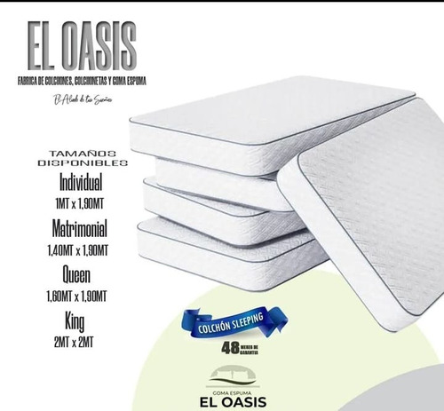 Colchones Individual  Semi Ortopedico  El Oasis 1x190