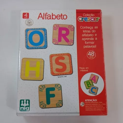 Jogo Educativo Forma Palavras Letras Brinquedo Alfabeto 48pç