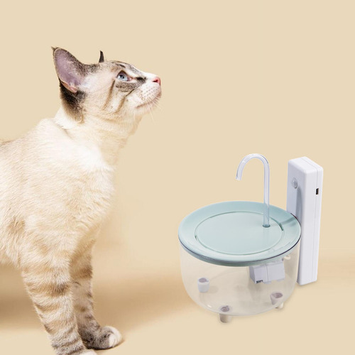 De Filtro De Fonte De Água Para Gatos Por Indução, Azul