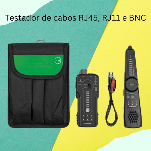 Tester 3000 Rj45 Intelbras Testador De Cabos Rj45 Rj11 Bnc