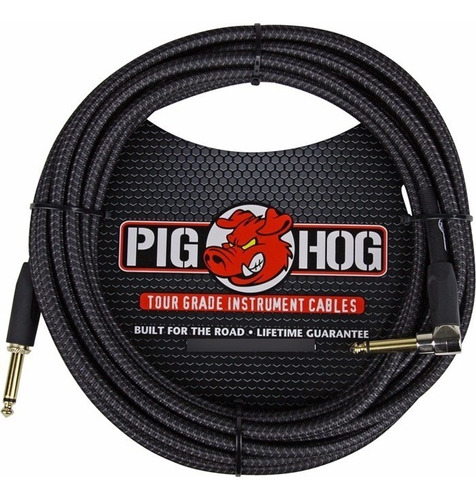 Pig Hog Pch20bkr Cable Para Guitarra O Bajo 6 Metros Angular