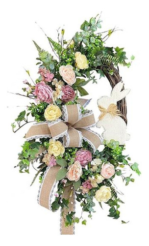 Corona De Flores De Pascua, Decoración De Pared, Puerta