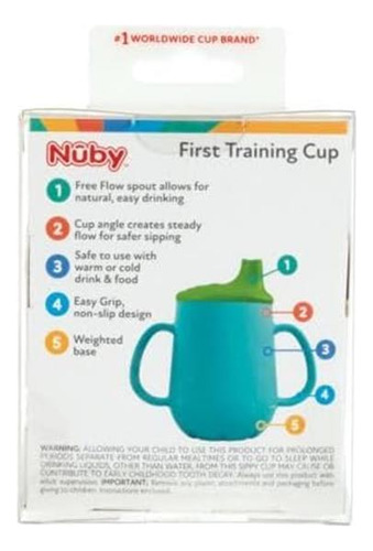 Nuby First Training Cup Copa De Silicona Con Boquilla De Y 2