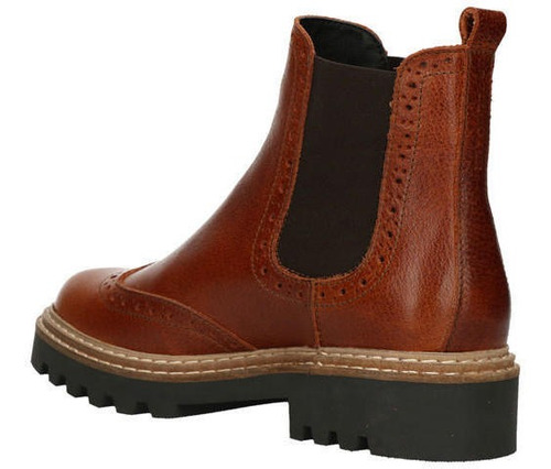 Zapato De Vestir Bullboxer Botín De Cuero Elsie-6-64-brandy