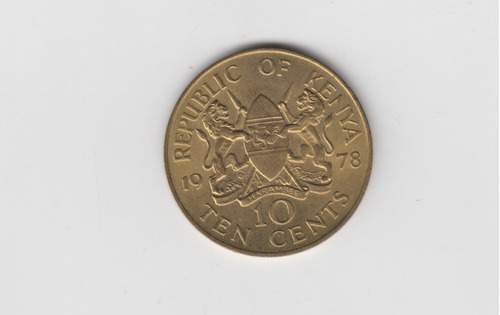 Moneda Kenia 10 Cents 1978 Excelente