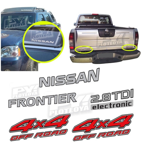 Kit 5 Calcos Frontier Nissan Deflector 2.8 Tdi 4x4 Off Road