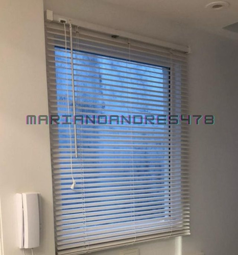Cortina Americana Veneciana Pvc 125x100 1izq/1der Negro