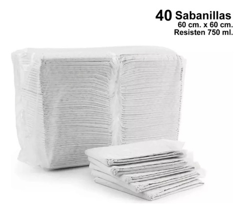 Sabanilla Adulto Protector De Cama 60x60 40un