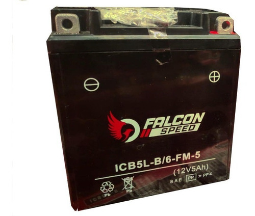 Batería Gel Moto Falcon Speed Icb5l-b/6-fm-5 Italika At100