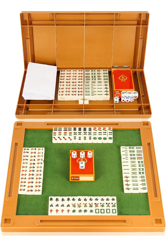 20 Mm Mini Travel Mahjong Set Con Majiang Table Travel Juego