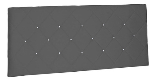 Cabeceira Painel King 1,95m Tânia Suede - Pallazio Cor Cinza