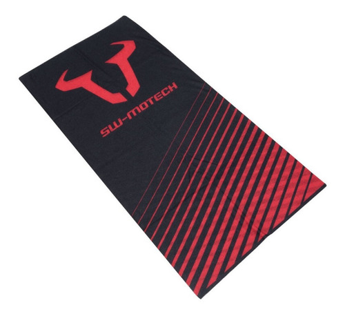 Bandana Para Moto Sw- Motech Negro/ Rojo 50x25 Sin Costura