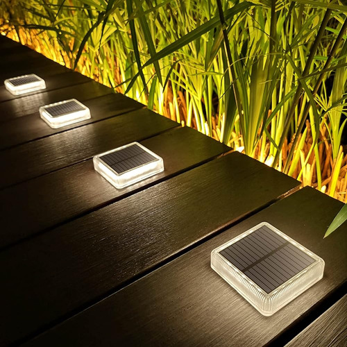 Lacasa Solar Deck Lights, 4 Pack 30lm Led Dock Lights Natura